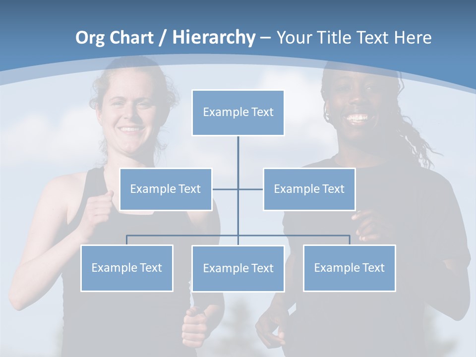 Two Women Running In A Field Powerpoint Presentation PowerPoint Template