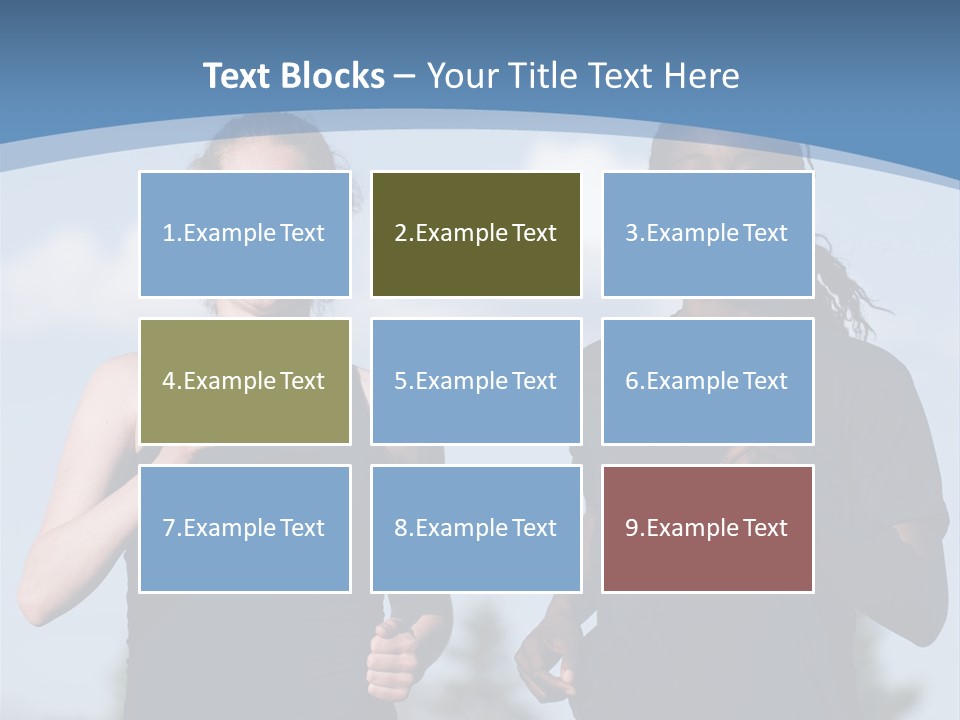 Two Women Running In A Field Powerpoint Presentation PowerPoint Template