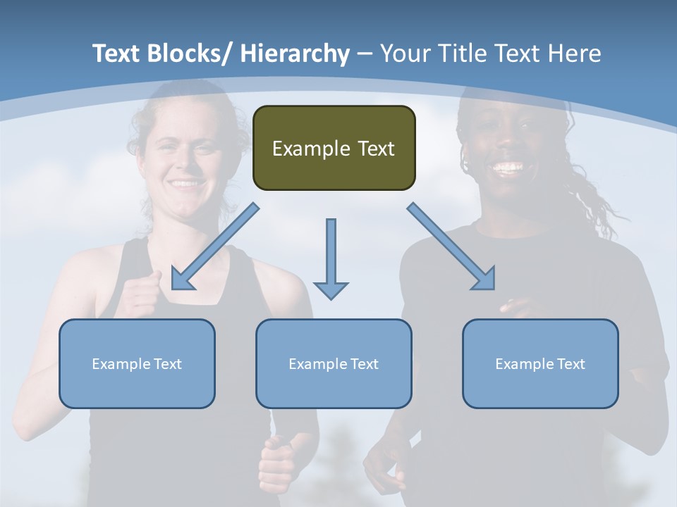 Two Women Running In A Field Powerpoint Presentation PowerPoint Template