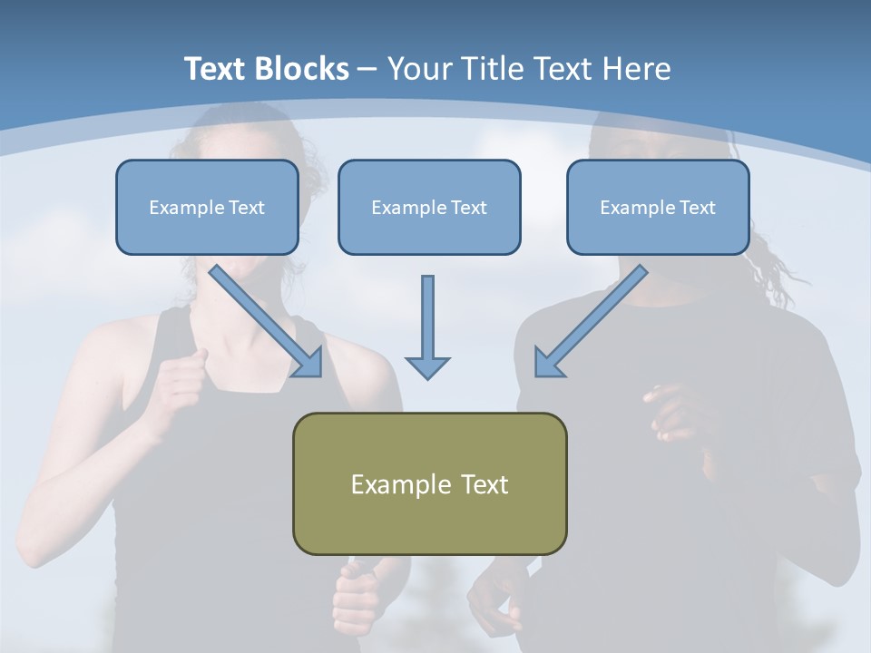 Two Women Running In A Field Powerpoint Presentation PowerPoint Template