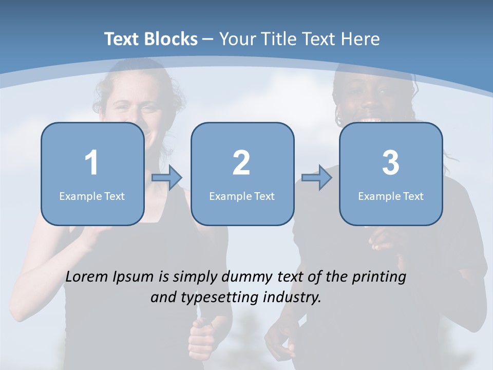 Two Women Running In A Field Powerpoint Presentation PowerPoint Template