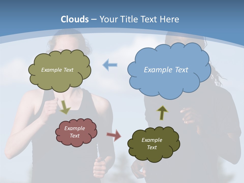 Two Women Running In A Field Powerpoint Presentation PowerPoint Template