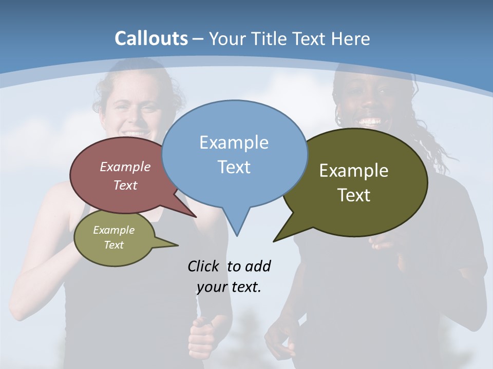 Two Women Running In A Field Powerpoint Presentation PowerPoint Template