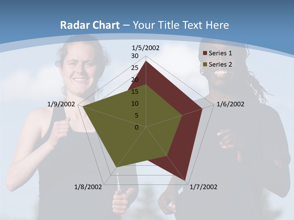 Two Women Running In A Field Powerpoint Presentation PowerPoint Template