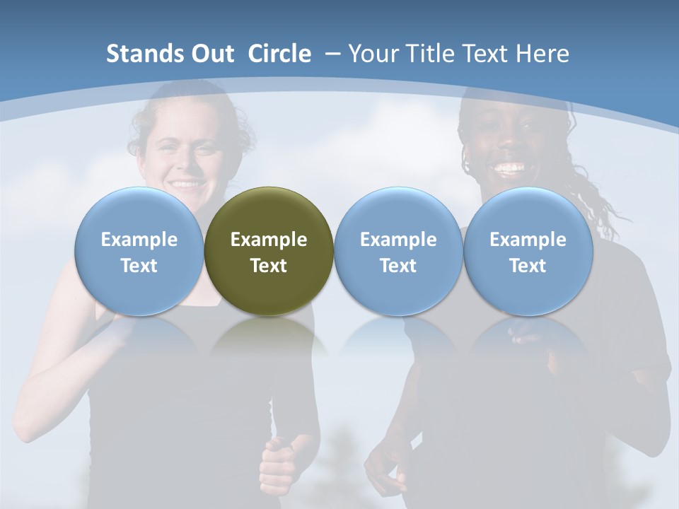 Two Women Running In A Field Powerpoint Presentation PowerPoint Template