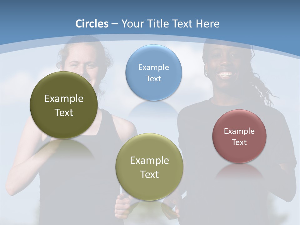 Two Women Running In A Field Powerpoint Presentation PowerPoint Template