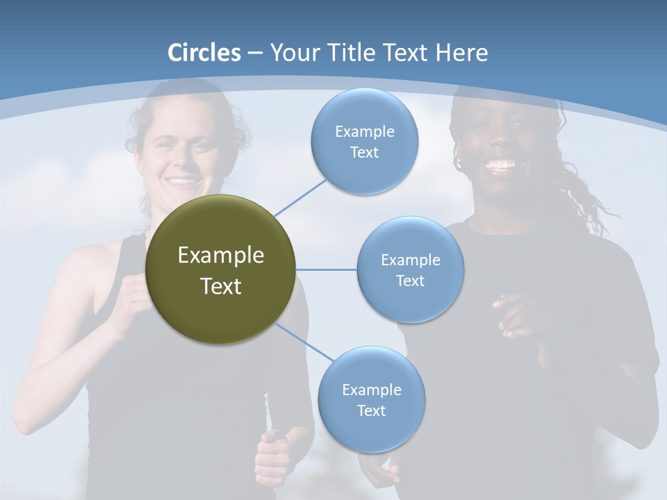 Two Women Running In A Field Powerpoint Presentation PowerPoint Template