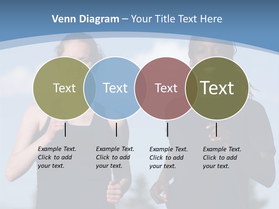 Two Women Running In A Field Powerpoint Presentation PowerPoint Template