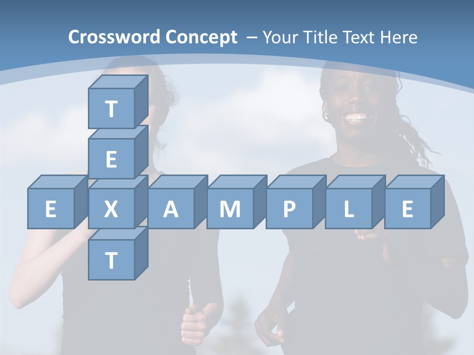 Two Women Running In A Field Powerpoint Presentation PowerPoint Template