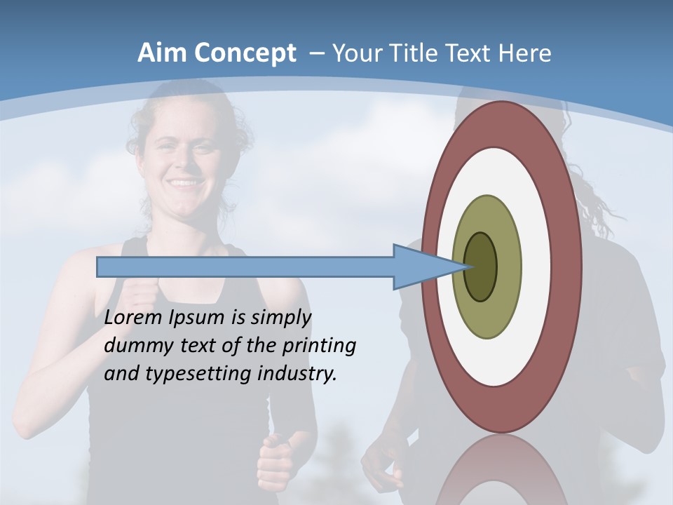 Two Women Running In A Field Powerpoint Presentation PowerPoint Template