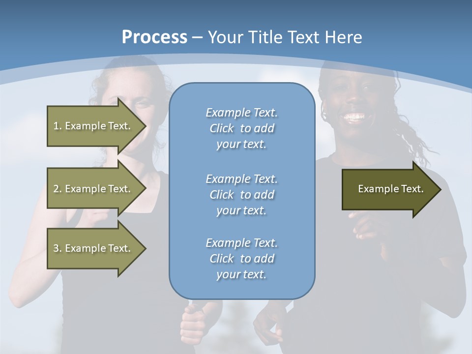 Two Women Running In A Field Powerpoint Presentation PowerPoint Template