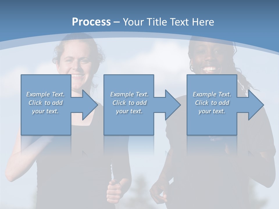 Two Women Running In A Field Powerpoint Presentation PowerPoint Template
