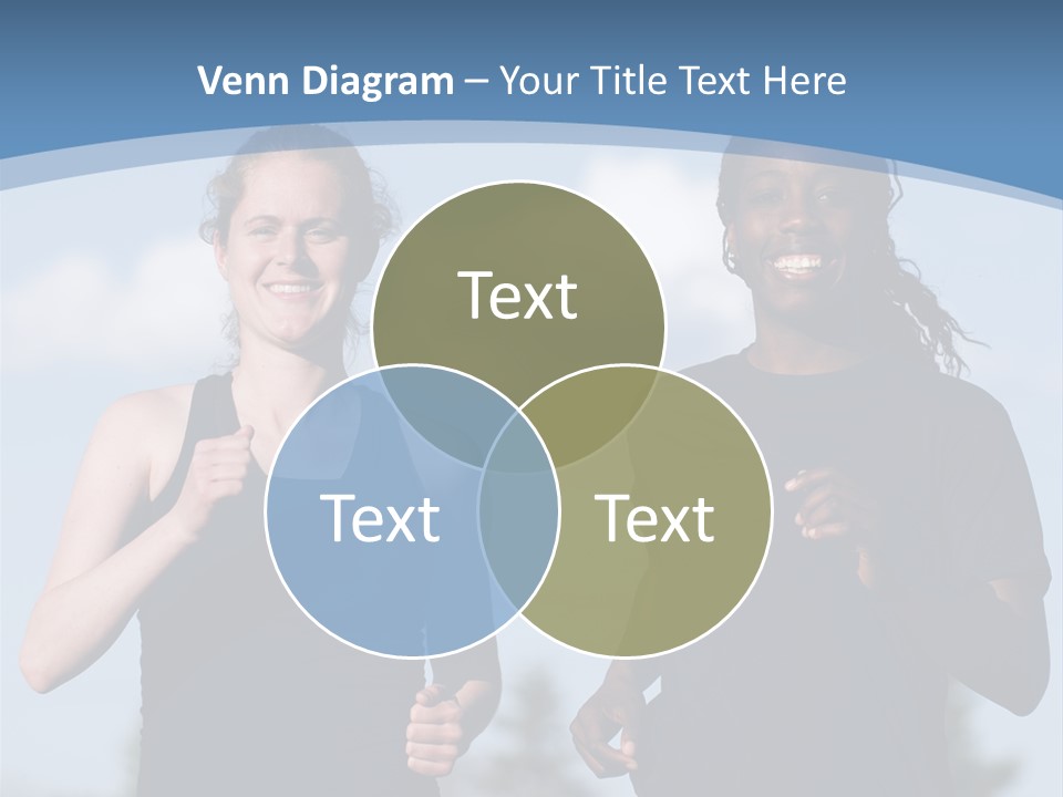 Two Women Running In A Field Powerpoint Presentation PowerPoint Template