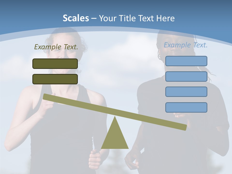 Two Women Running In A Field Powerpoint Presentation PowerPoint Template