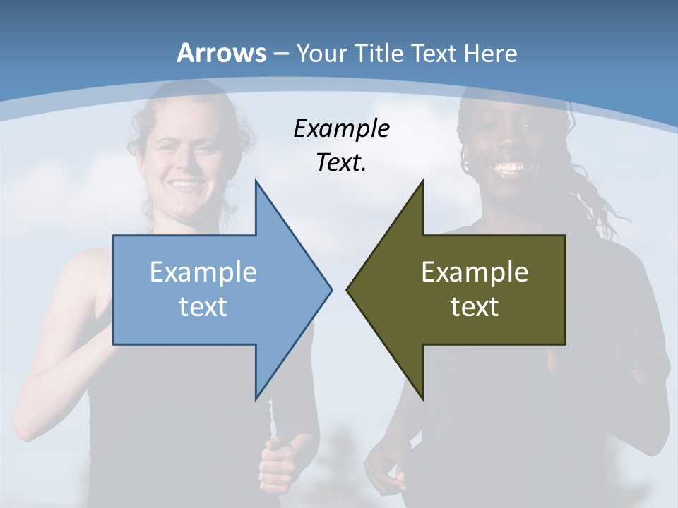 Two Women Running In A Field Powerpoint Presentation PowerPoint Template