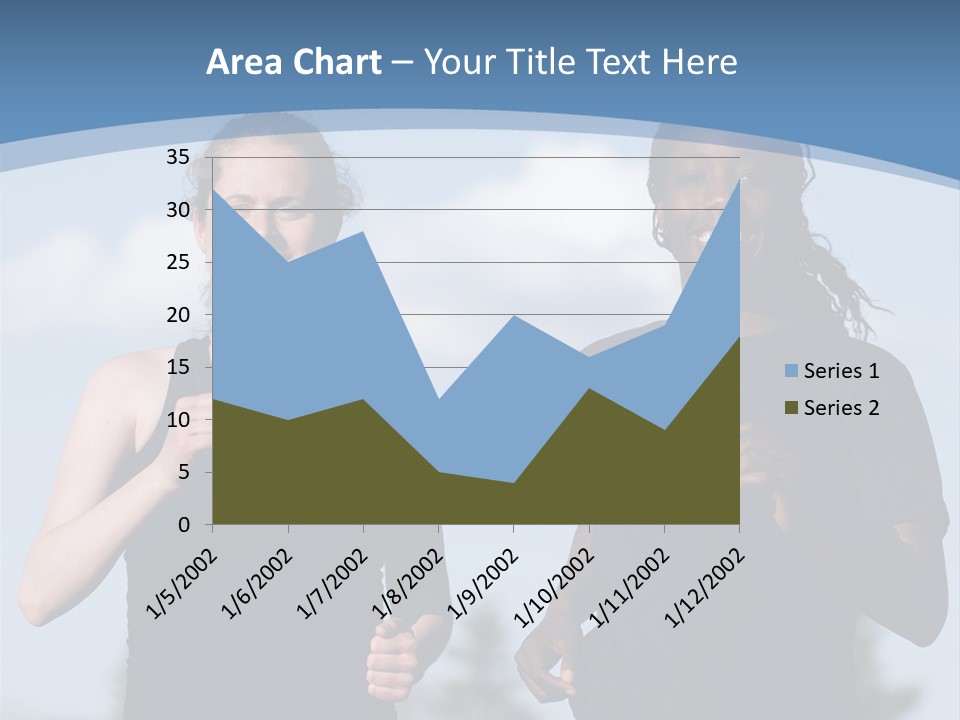 Two Women Running In A Field Powerpoint Presentation PowerPoint Template