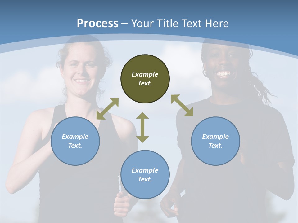 Two Women Running In A Field Powerpoint Presentation PowerPoint Template