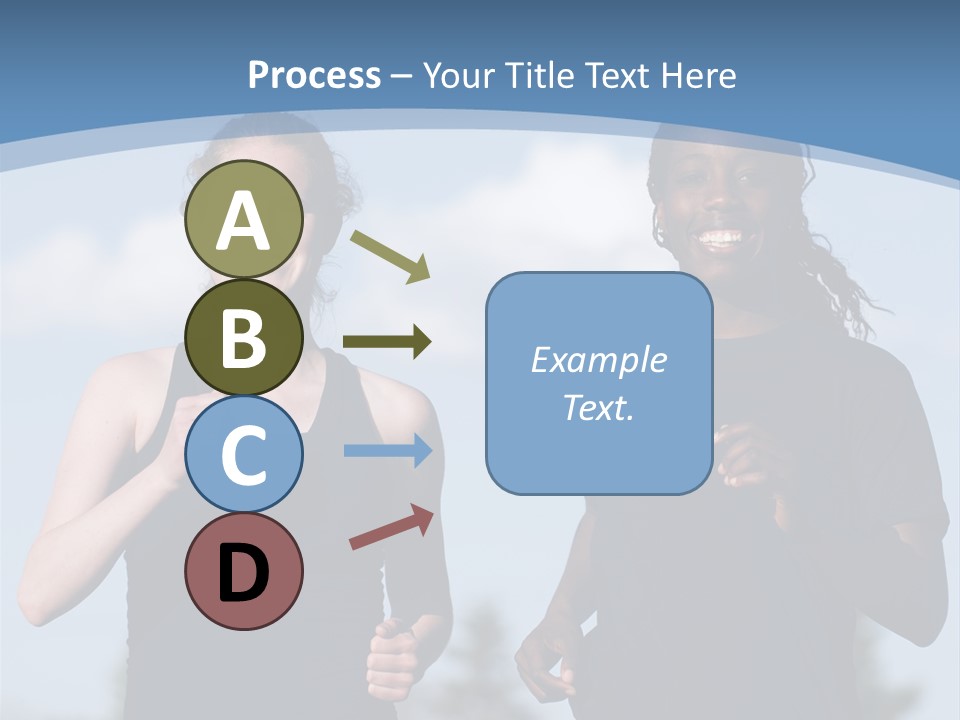 Two Women Running In A Field Powerpoint Presentation PowerPoint Template