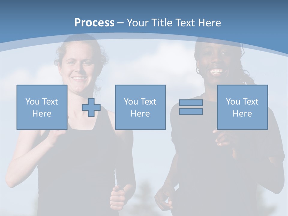 Two Women Running In A Field Powerpoint Presentation PowerPoint Template