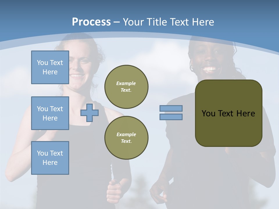 Two Women Running In A Field Powerpoint Presentation PowerPoint Template