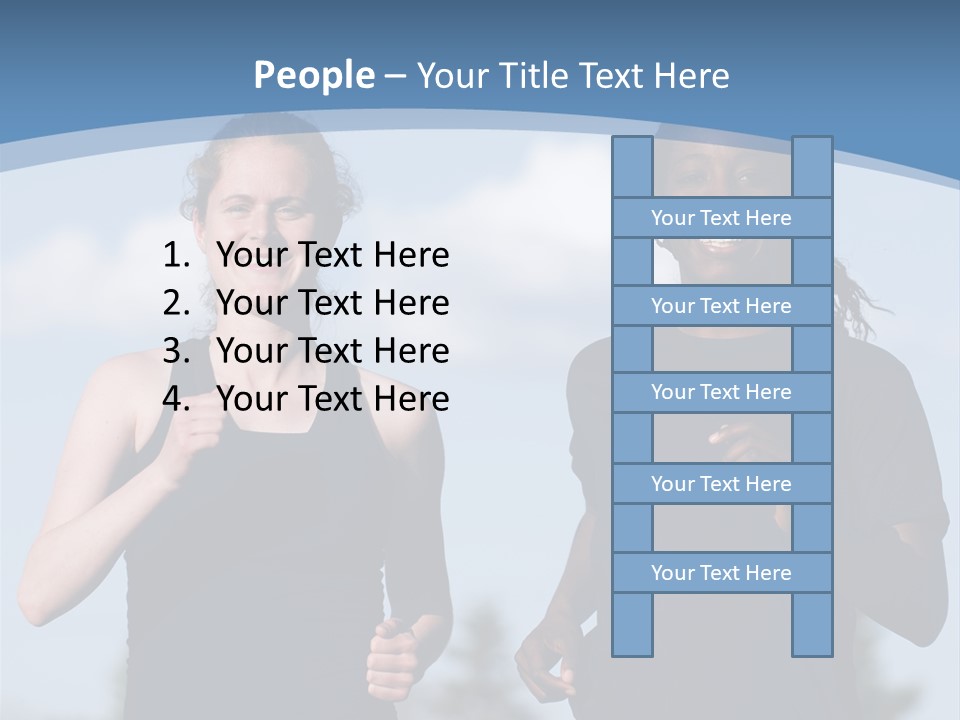 Two Women Running In A Field Powerpoint Presentation PowerPoint Template