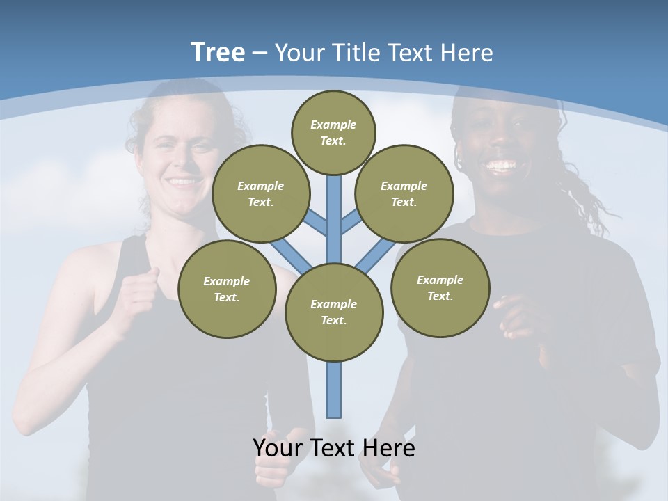 Two Women Running In A Field Powerpoint Presentation PowerPoint Template