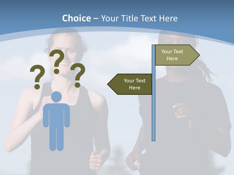 Two Women Running In A Field Powerpoint Presentation PowerPoint Template