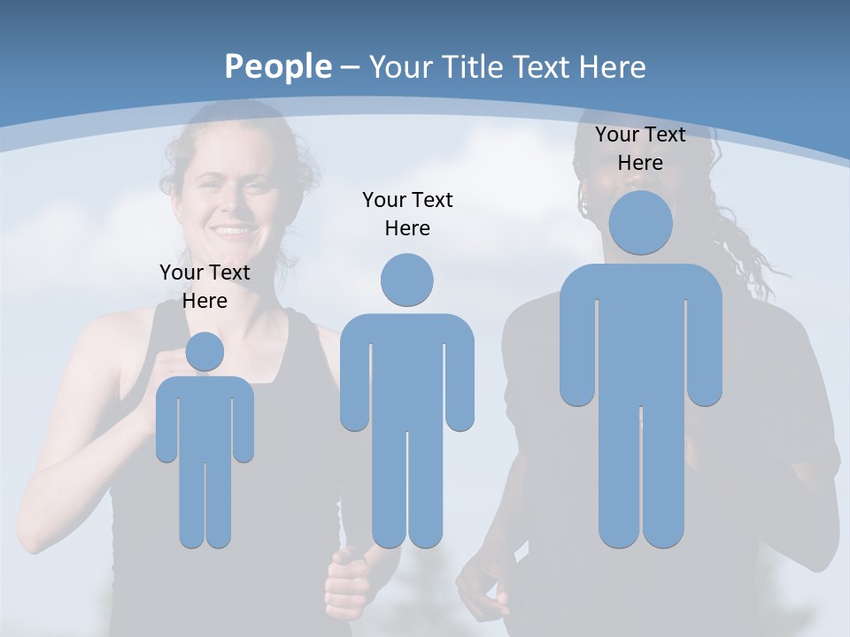 Two Women Running In A Field Powerpoint Presentation PowerPoint Template