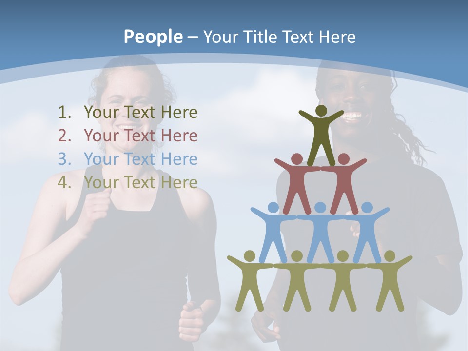 Two Women Running In A Field Powerpoint Presentation PowerPoint Template