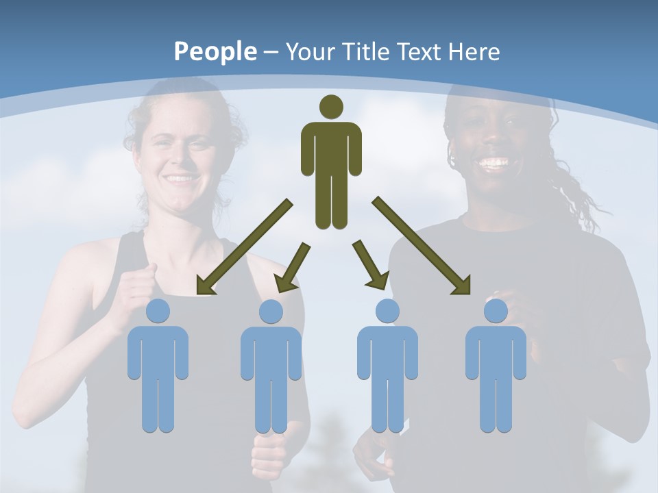 Two Women Running In A Field Powerpoint Presentation PowerPoint Template