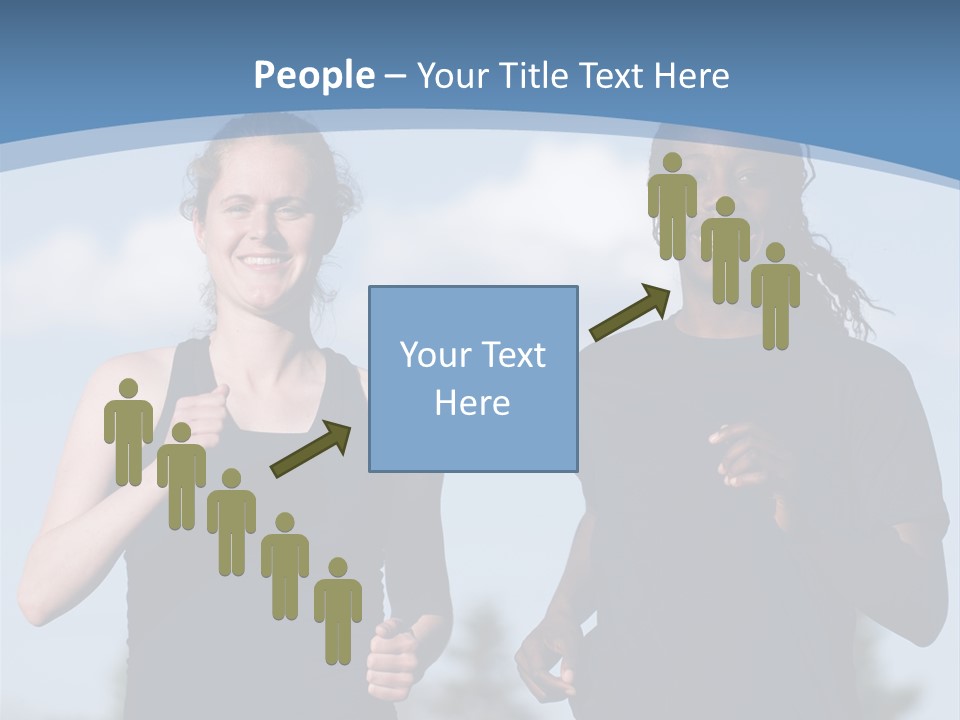 Two Women Running In A Field Powerpoint Presentation PowerPoint Template