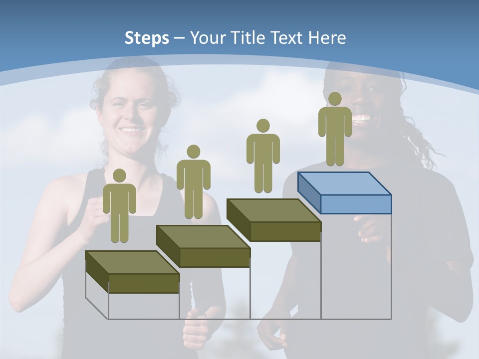 Two Women Running In A Field Powerpoint Presentation PowerPoint Template