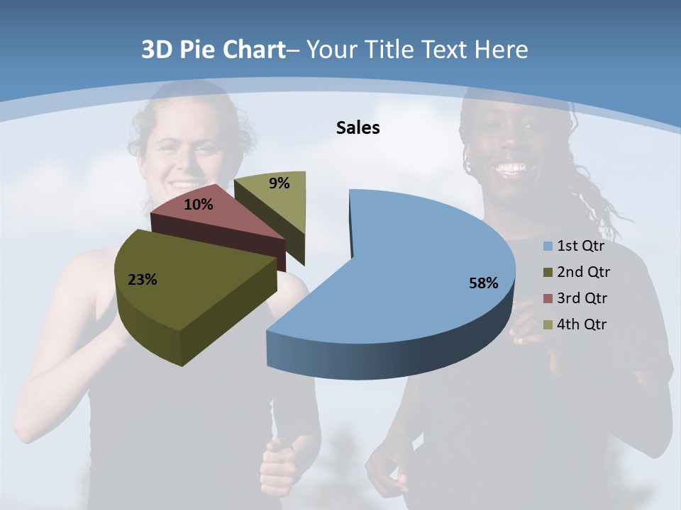 Two Women Running In A Field Powerpoint Presentation PowerPoint Template