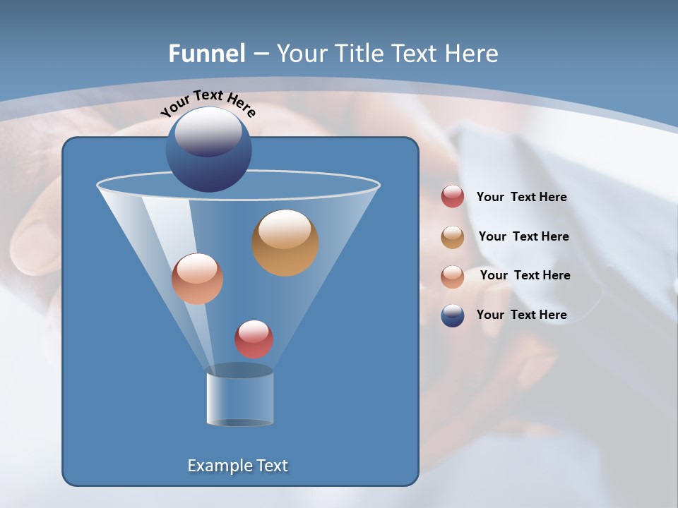 Two People Shaking Hands Over A Blue Background PowerPoint Template