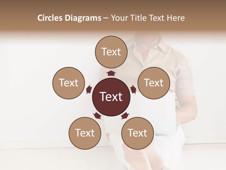 Wet Plastic Bucket With Cleaning Supplies Isolated On White Background PowerPoint Template