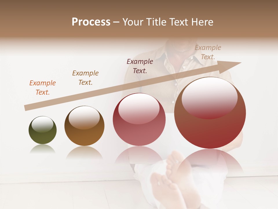 Wet Plastic Bucket With Cleaning Supplies Isolated On White Background PowerPoint Template