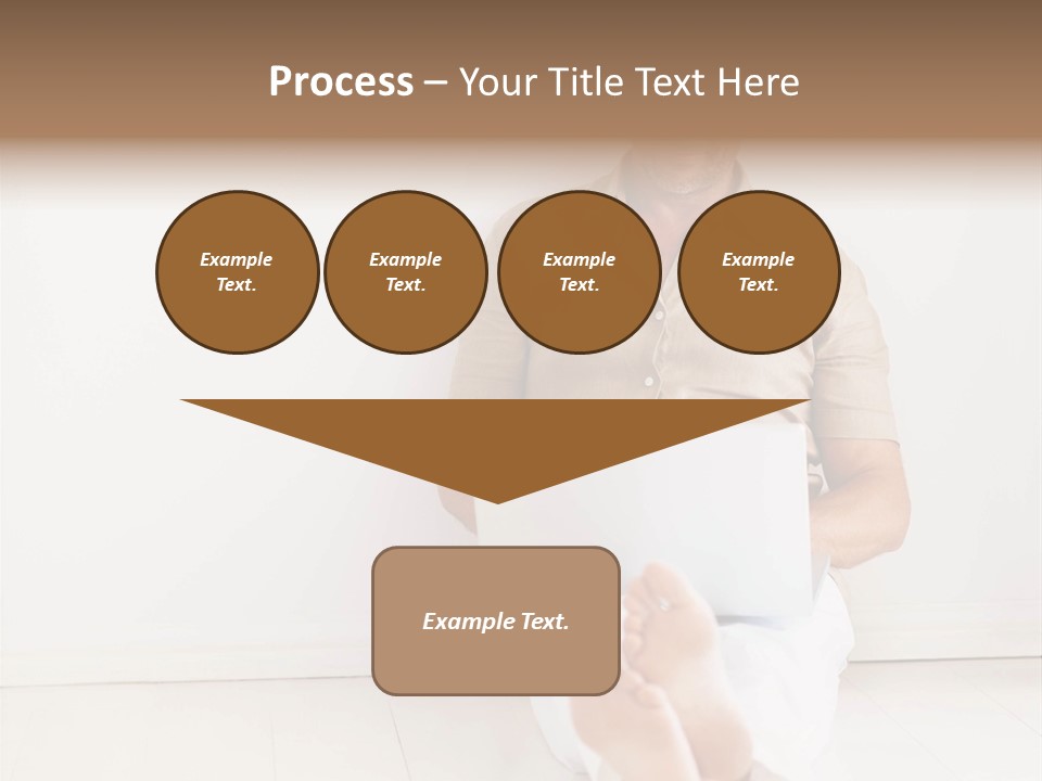 Wet Plastic Bucket With Cleaning Supplies Isolated On White Background PowerPoint Template