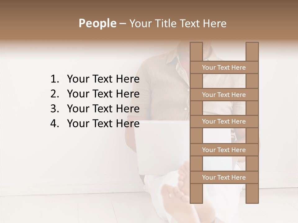 Wet Plastic Bucket With Cleaning Supplies Isolated On White Background PowerPoint Template