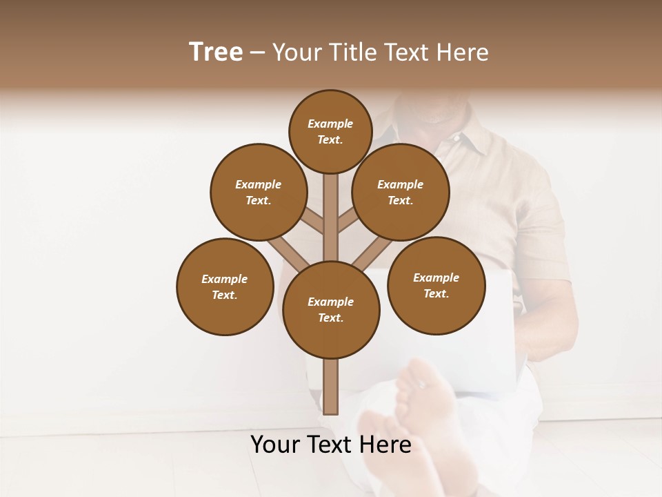 Wet Plastic Bucket With Cleaning Supplies Isolated On White Background PowerPoint Template