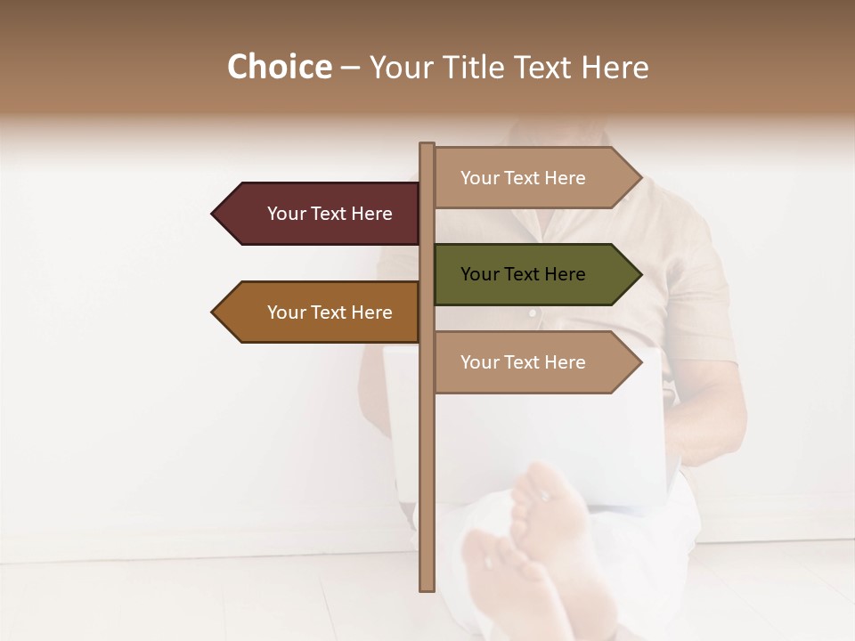 Wet Plastic Bucket With Cleaning Supplies Isolated On White Background PowerPoint Template