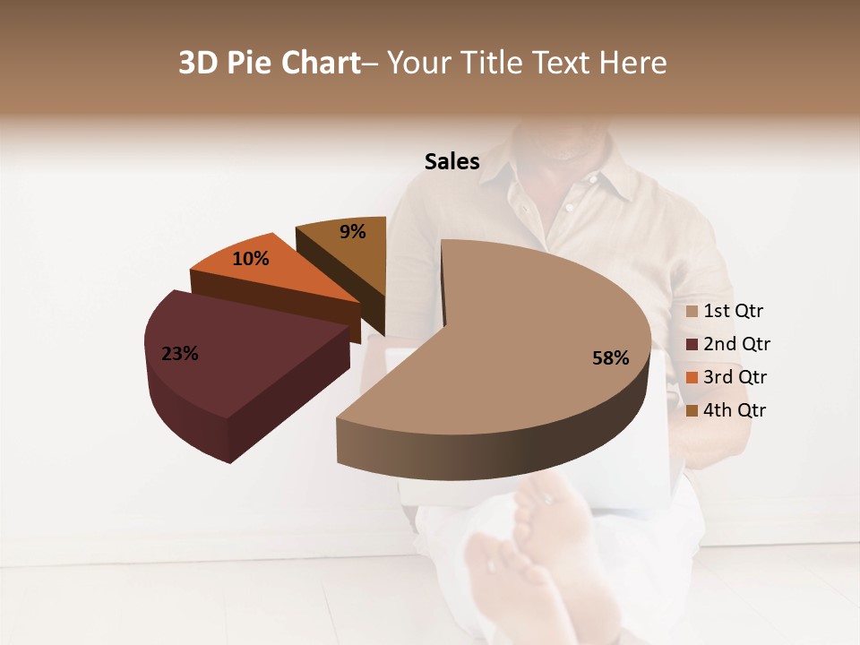 Wet Plastic Bucket With Cleaning Supplies Isolated On White Background PowerPoint Template