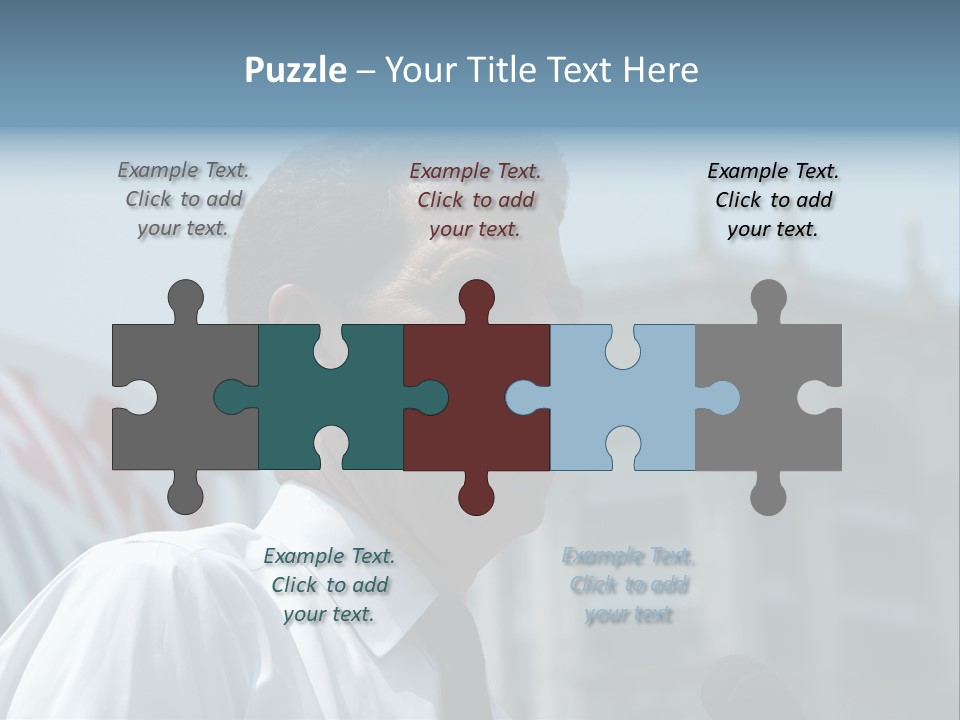 Aerial View Of Chicago, Illinois Looking North-East From The Sears Tower PowerPoint Template
