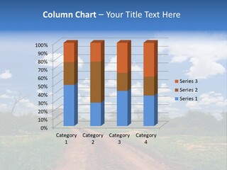 Red Dirt Road On Massai Mara, Kenya, Africa. PowerPoint Template