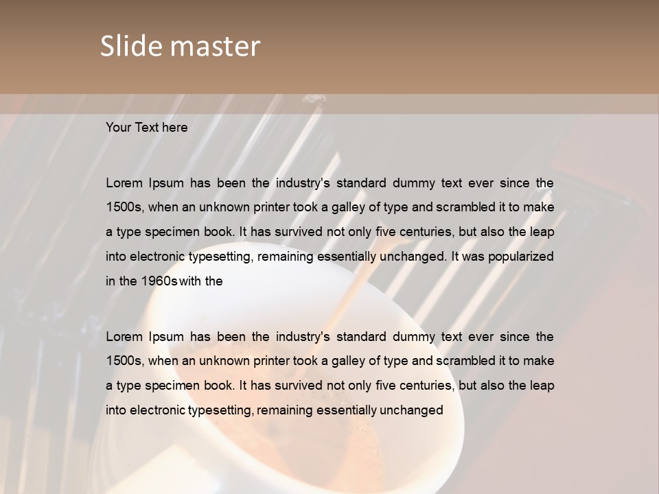 Fashionable Automatic Coffee Machine Pouring A Fresh Classic Italian Espresso In A Small Porcelain Cup PowerPoint Template