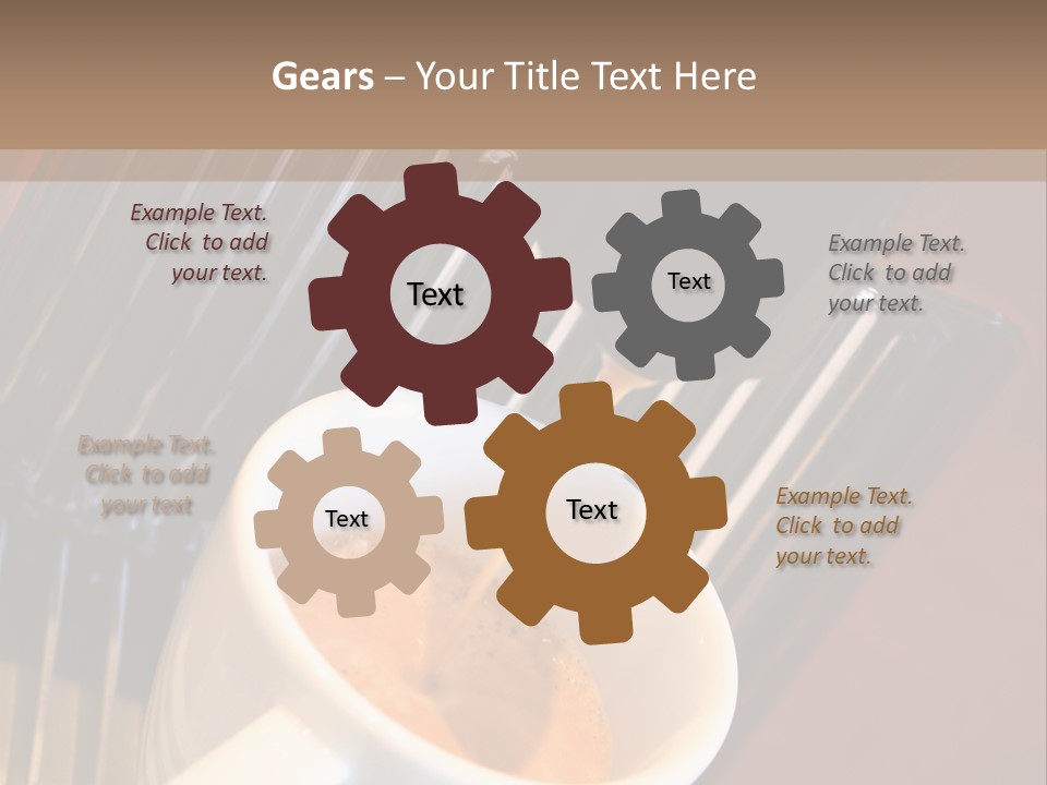 Fashionable Automatic Coffee Machine Pouring A Fresh Classic Italian Espresso In A Small Porcelain Cup PowerPoint Template