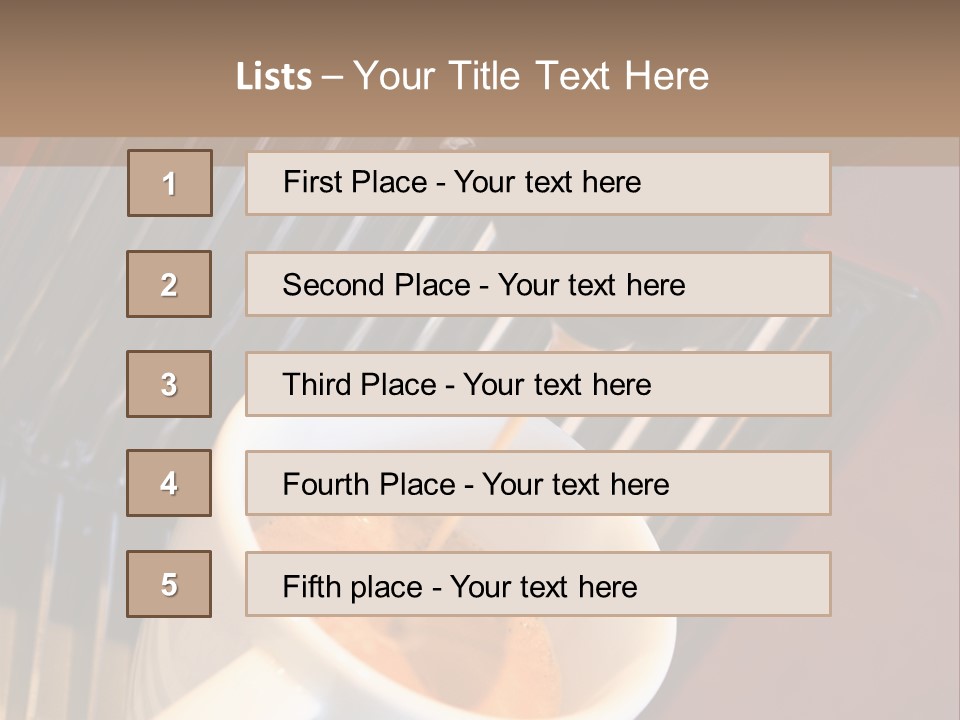 Fashionable Automatic Coffee Machine Pouring A Fresh Classic Italian Espresso In A Small Porcelain Cup PowerPoint Template