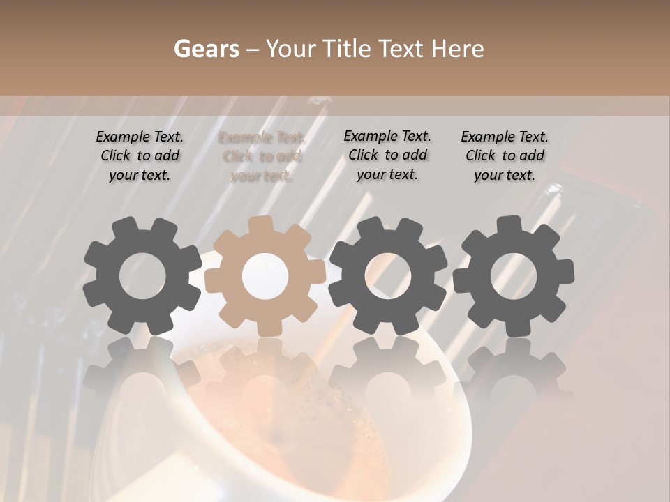 Fashionable Automatic Coffee Machine Pouring A Fresh Classic Italian Espresso In A Small Porcelain Cup PowerPoint Template