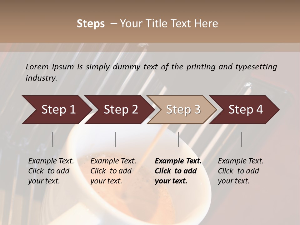 Fashionable Automatic Coffee Machine Pouring A Fresh Classic Italian Espresso In A Small Porcelain Cup PowerPoint Template