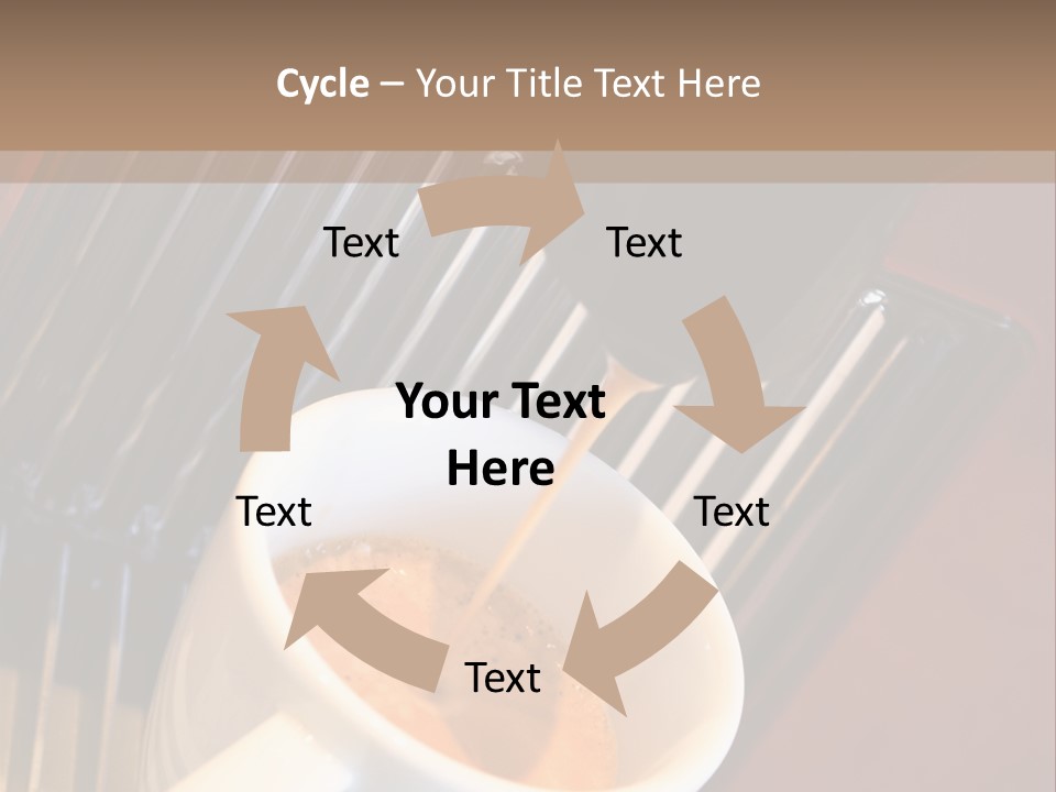 Fashionable Automatic Coffee Machine Pouring A Fresh Classic Italian Espresso In A Small Porcelain Cup PowerPoint Template