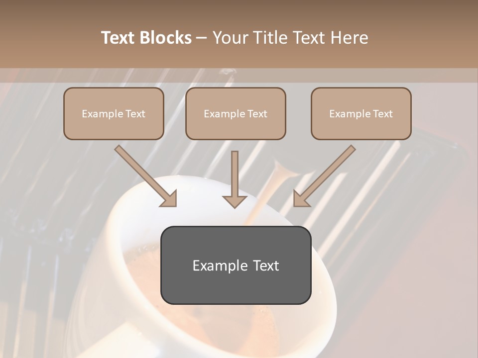 Fashionable Automatic Coffee Machine Pouring A Fresh Classic Italian Espresso In A Small Porcelain Cup PowerPoint Template
